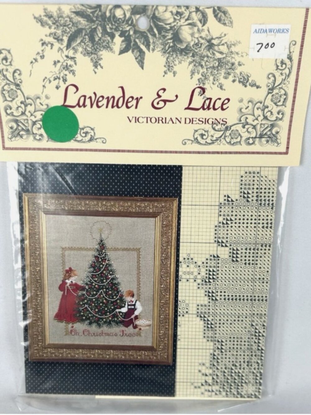 NEW Lavender & Lace Oh Christmas Tree 1993 Cross Stitch Pattern